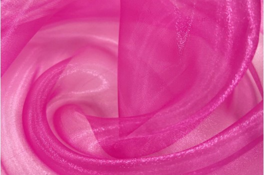 Органза, темно-розовая