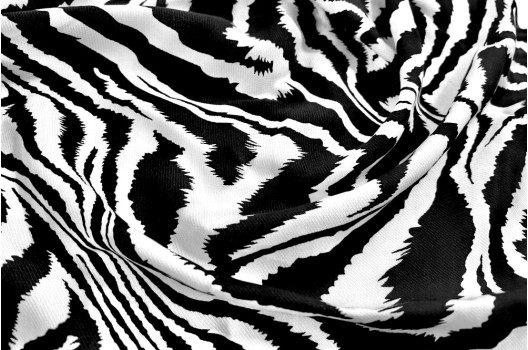 Штапель твил, Бенгальский тигр черно-белый