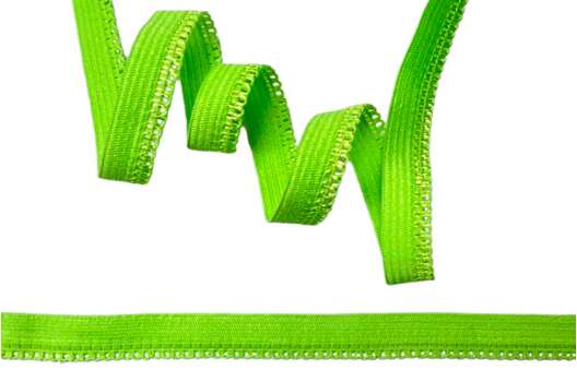 Резинка бельевая (ажурная) 10 мм, зеленый лайм