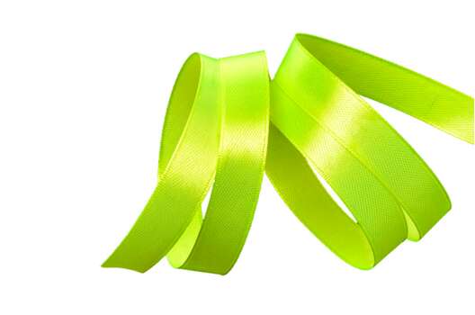 Лента атласная IDEAL, 12 мм, ярко-салатовая (3037)