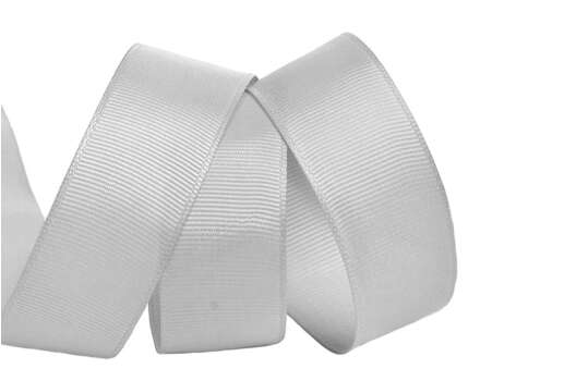 Лента репсовая IDEAL 25 мм, светло-серая (007)