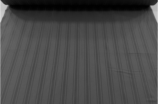 Сатин Страйп мерсеризованный 240 см, полоска микс, N64 графитовый