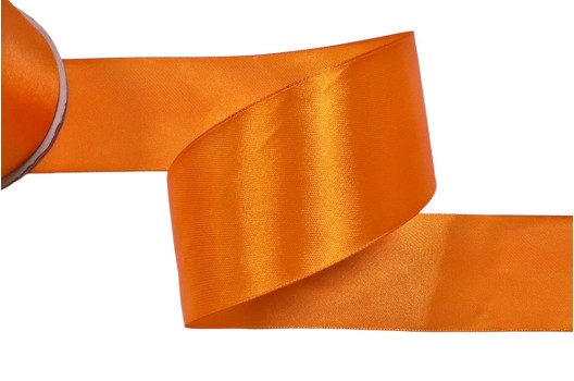 Лента атласная IDEAL, 50 мм, ярко-оранжевая (3020)