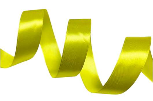 Лента атласная IDEAL, 25 мм, желтая (3014)