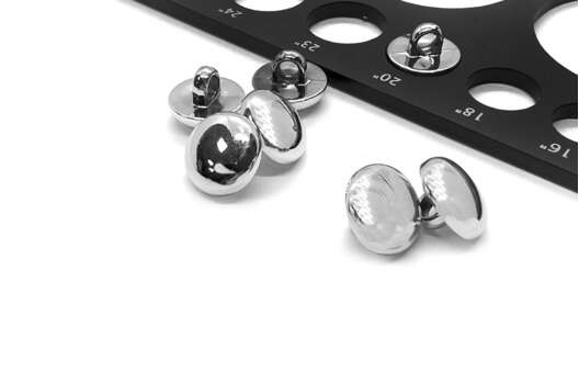 Пуговица пластиковая на ножке, серебро, 12 мм, C-NE69