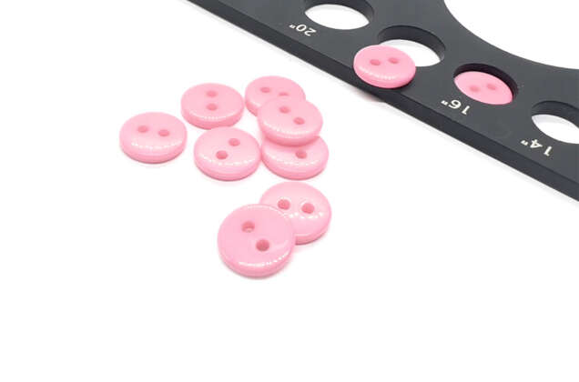 Пуговица пластиковая BT.16, 2 прокола, светло-розовая, 10 мм
