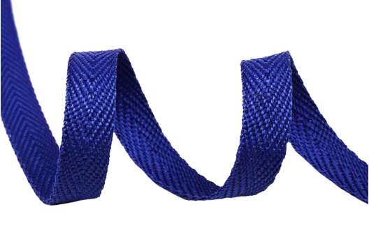 Тесьма киперная, полиэстер, 10 мм, синий василек (223)