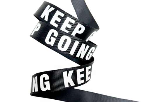 Лента репсовая KEEP GOING, 20 мм, черная