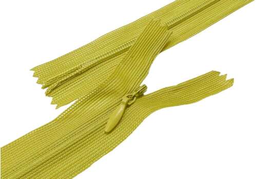 Молния потайная MaxZipper, тип 3, неразъемная, горчица (F121), 50 см, Китай