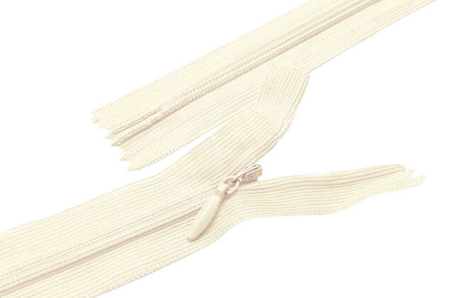 Молния потайная MaxZipper, неразъемная, 60 см, молочная (F 103)