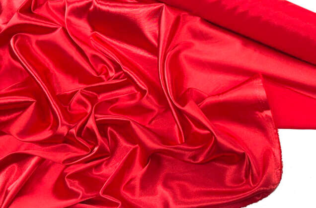 Атлас стрейч, красный