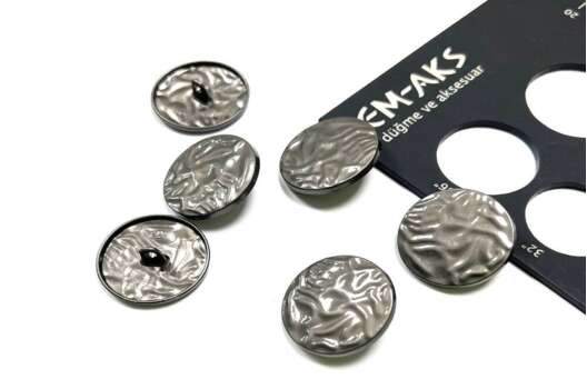 Пуговица металлическая TBY.LL2270, т. никель матовый, на ножке, 25 мм