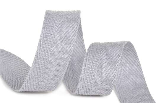 Тесьма киперная, хлопок, 10 мм, серая (S361)