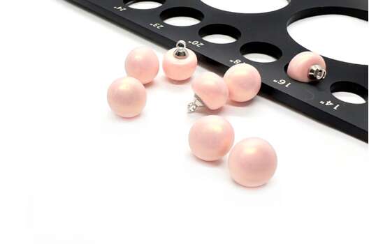 Пуговица пластиковая на ножке GE15, теплый розовый хамелеон, 10 мм