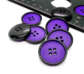 Пуговица пластиковая 4 прокола цвет: фиолетовый