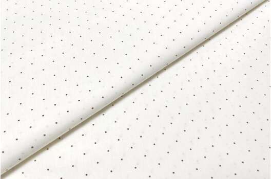 Ранфорс (поплин LUX) 240 см, Коричневые точечки на сливочном