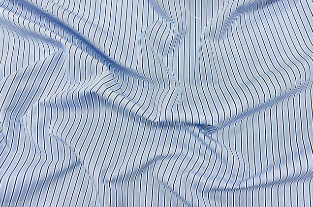Рубашечный хлопок Yves Saint Laurent, полоска голубая, арт.11731, Италия