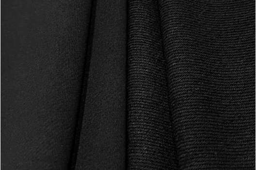 Футер 3-нитка петля Mensu, велюр-эффект, черный, Турция