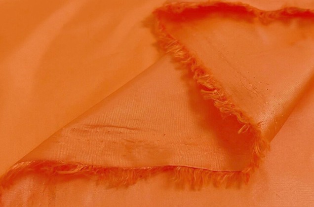 Ткань подкладочная пуходержащая BLOCCO, ярко-оранжевая 3
