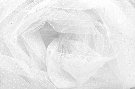 Фатин с глиттером, мягкий, белый, Турция