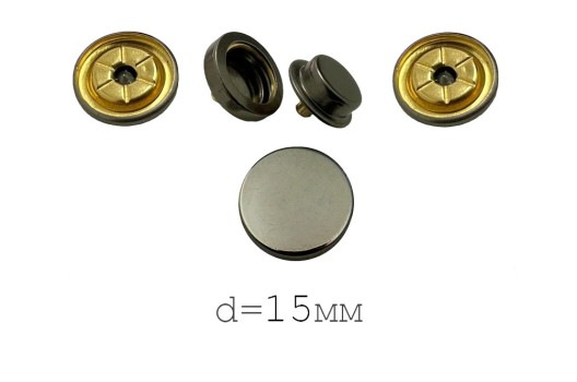 Кнопки установочные KP11, двухсторонние, бронза, 15 мм