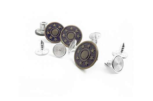 Пуговица джинсовая DJ11, 15 мм, бронза