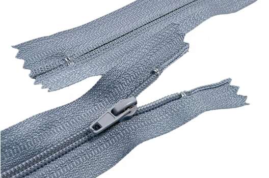 Молния брючная, №4, неразъемная, серо-голубая (F316), 20 см, Китай