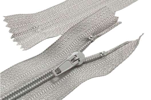 Молния брючная, полуавтомат, №4, неразъемная, светло-серая (S032), 20 см, Китай