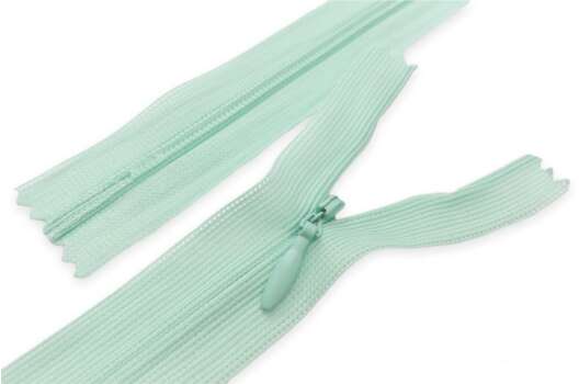 Молния потайная мятная (199), тип 3, неразъемная, 35 см, Турция