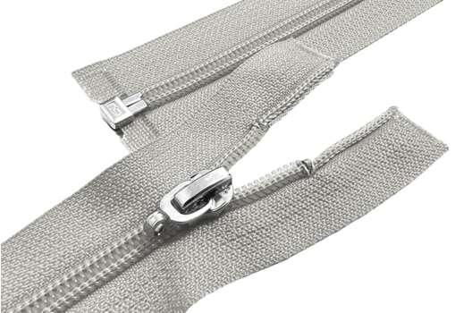 Молния спиральная, 65 см, разъемная, цвет 309 (светло-серый)