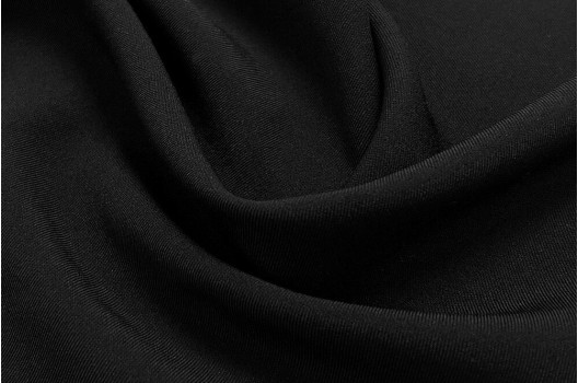 Костюмная ткань Зара с вискозой, черная