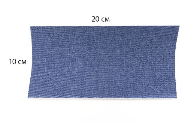 Самоклеящаяся заплатка джинсовая, синяя, 10х20 см 1