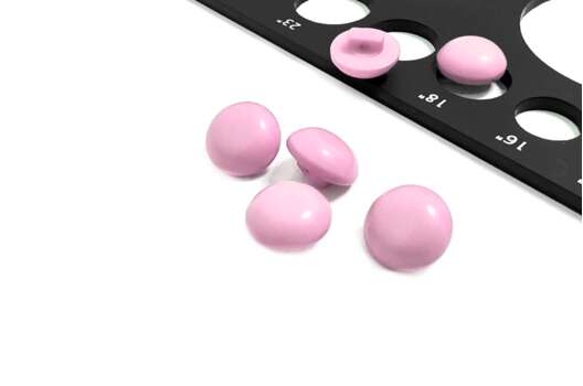 Пуговица пластиковая на ножке PS20, нежно-розовая, 11.5 мм