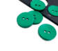 Пуговица пластмассовая 2 прокола цвет: зеленый