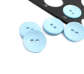 Пуговица пластмассовая 2 прокола цвет: голубой