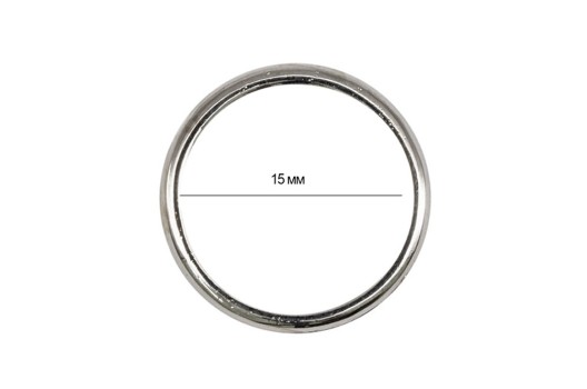 Кольцо для бюстгальтера, металл, никель, 15 мм
