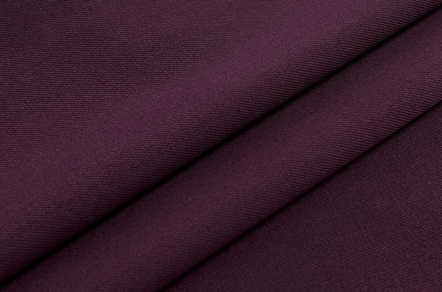 Костюмная ткань с вискозой, фиолетово-бордовая, Китай