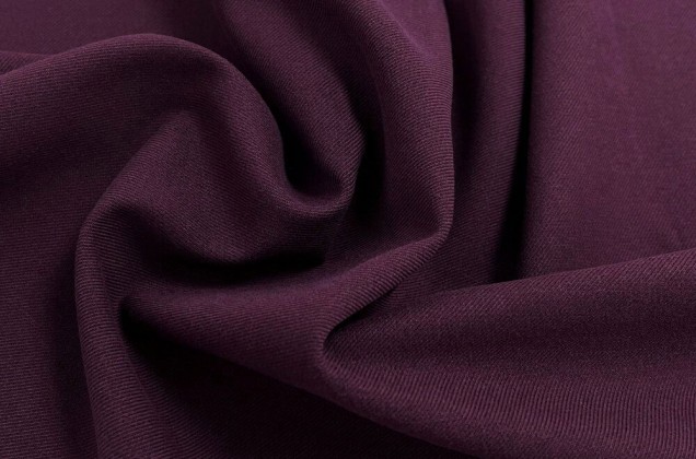 Костюмная ткань с вискозой, фиолетово-бордовая, Китай 4