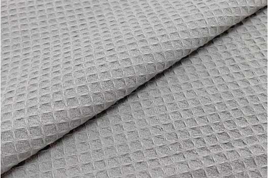 Вафельное полотно, мелкая клетка, светло-серый цвет