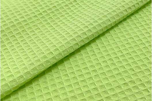 Вафельное полотно, мелкая клетка, салатовый цвет