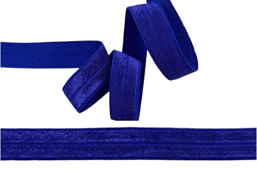 Резинка бельевая окантовочная блестящая, синий василек (F233), 15 мм