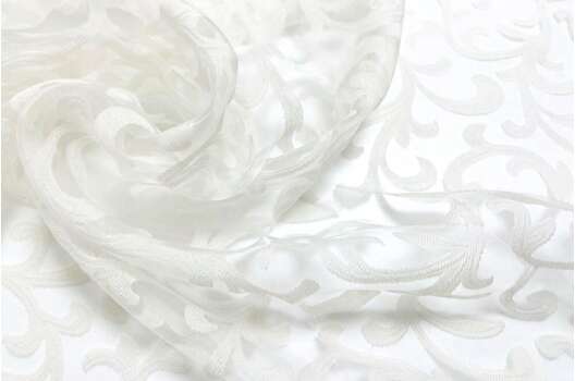 Органза деворе с утяжелителем, шампань, 280 см