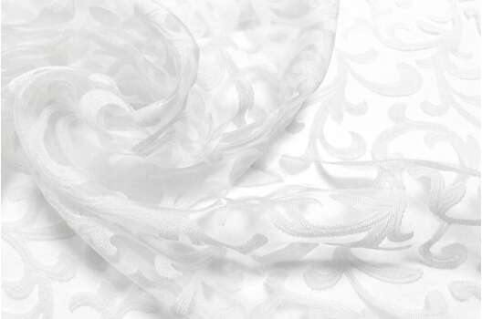 Органза деворе с утяжелителем, белая, 280 см