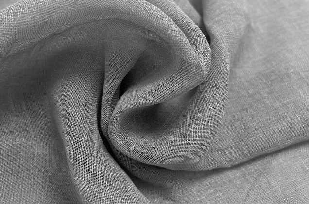 Тюль светло-серый с утяжелителем, имитация под лен, 320 см, Китай (ОСТАТОК) 1