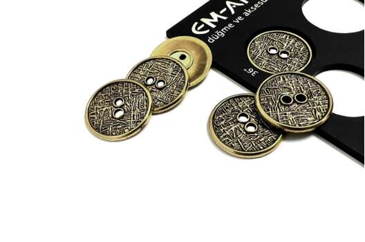 Пуговица металлическая C-ME321, 2 прокола, бронза, 23 мм