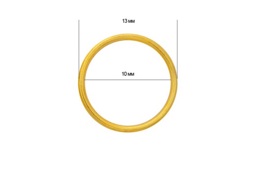Кольцо для бюстгальтера, металл, золотое, 10 мм