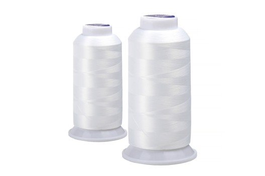 Нитки швейные текстурированные MAXag basic некрученые 150D/1 (5000м), белые