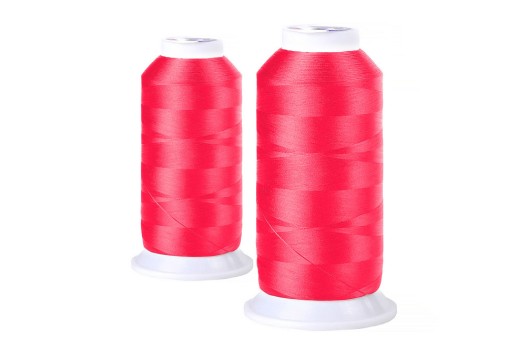 Нитки швейные текстурированные MAXag basic некрученые 150D/1 (5000м), ярко-розовый неон (713)
