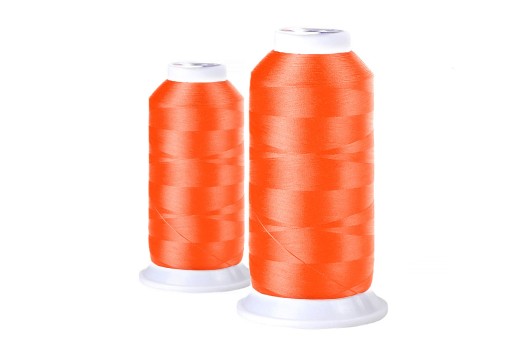 Нитки швейные текстурированные MAXag basic некрученые 150D/1 (5000м), оранжевый неон (580)