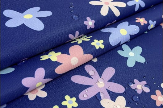 Курточная ткань LOKKER POINT, Цветочный синий (99513)